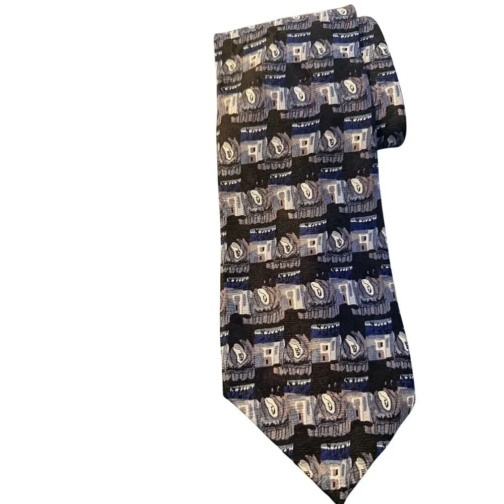 Jerry Garcia Stonehenge‎ Silk Tie Abstract Art Pattern New With Tags
